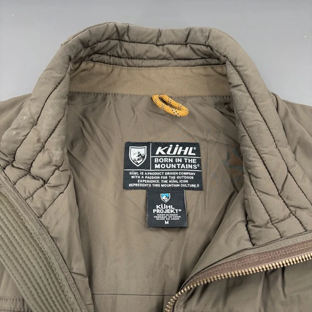 Kuhl‎ Projekt Spyfire Jacket Mens Medium Expresso Brown Insulated Outdoor Puffer